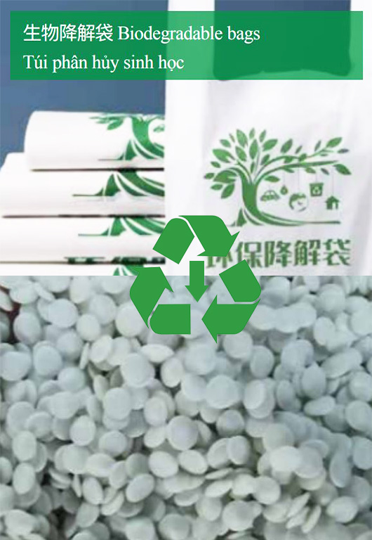 Sản xuất hạt nhựa từ túi phân hủy sinh học