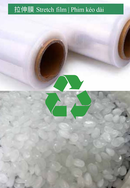 Sản xuất hạt nhựa từ phim kéo dài