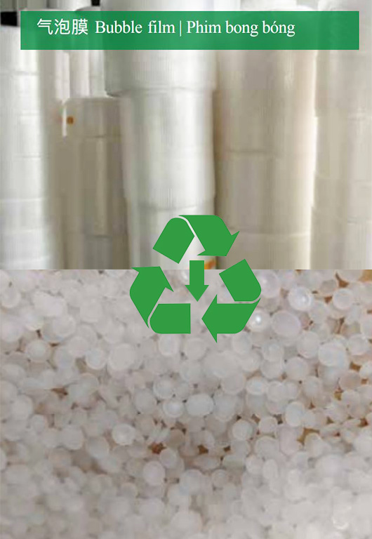 Sản xuất hạt nhựa từ phim bong bóng